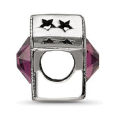 Sterling Silver Reflections Preciosa Crystal Febuary Birthstone Star Bead